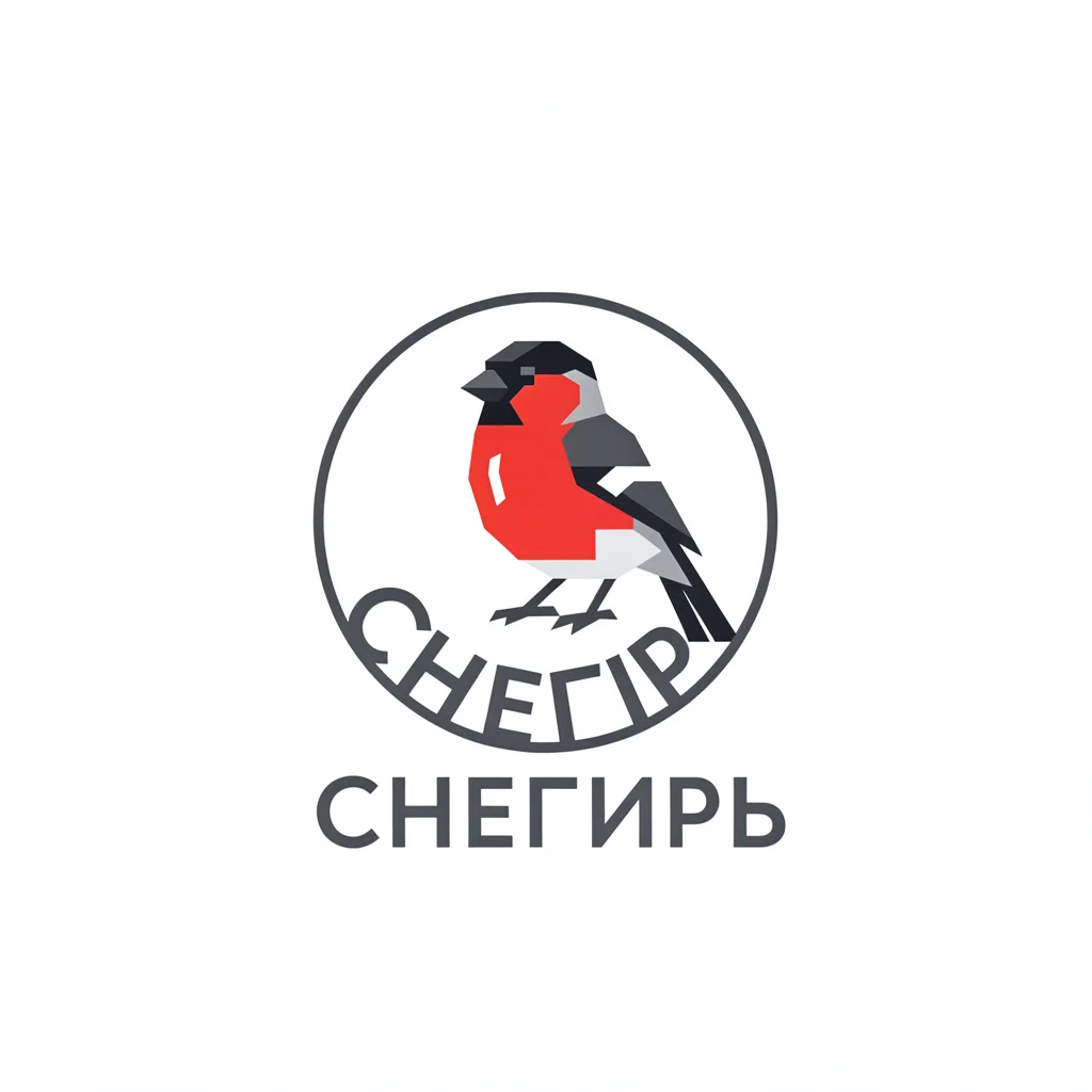 Логотип кофейни Снегирь — результат FLUX.2 Pro