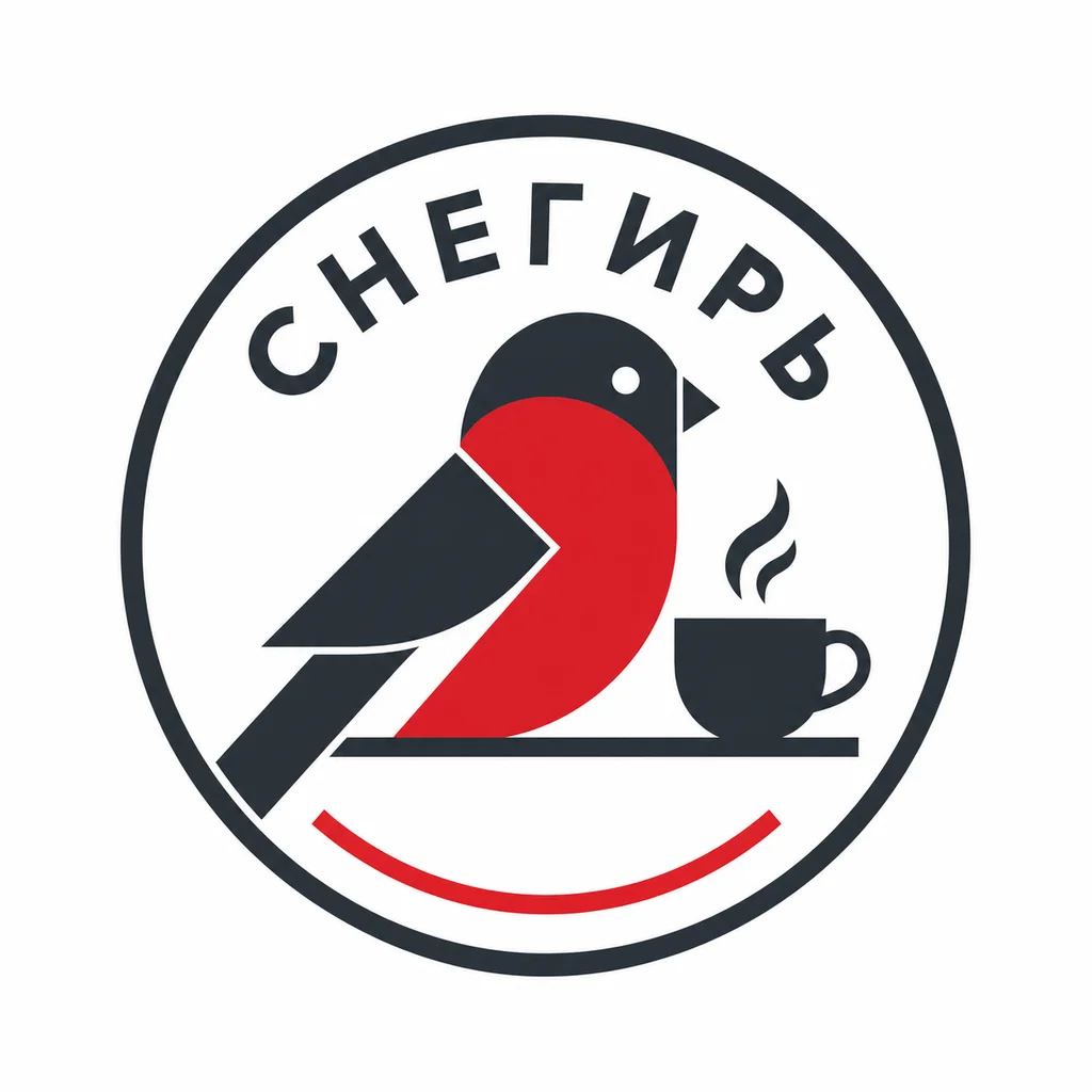 Логотип кофейни Снегирь — результат GPT Image 2